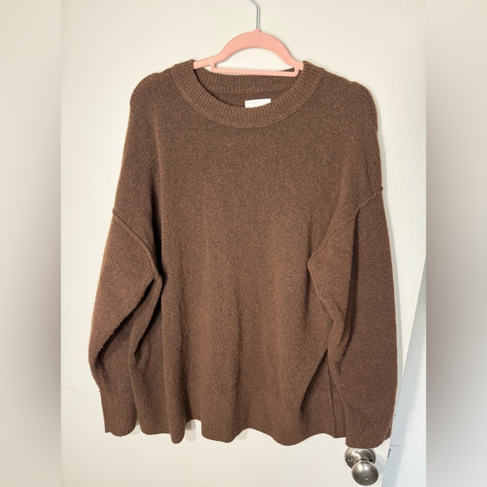 Aerie Brown Crewneck Sweater